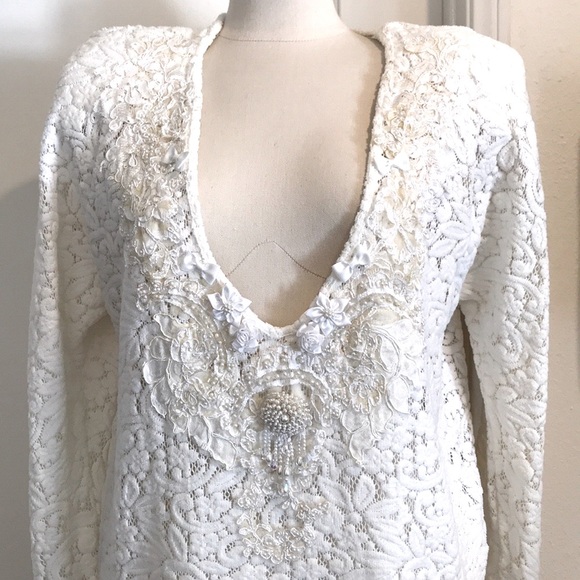 Top~Pearl Beaded “Work Of Art”/ Host Pick - Picture 3 of 5